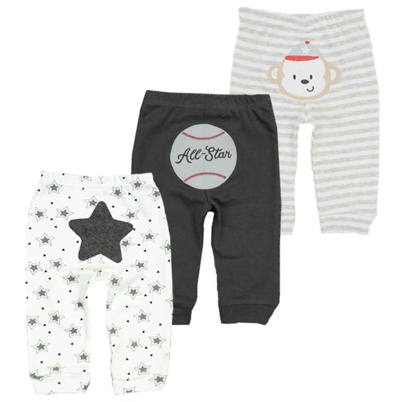 

3 pieces / piece 2019 baby casual pants spring 100% cotton baby boy girl leggings children's clothing baby clothes waist pants