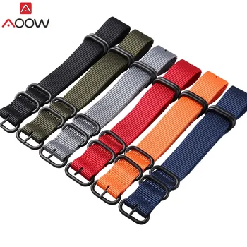 

AOOW Heavy Duty Nylon Watchband NATO ZULU Strap 18mm 20mm 22mm 24mm Canvas Replacement Watch Band High Quality