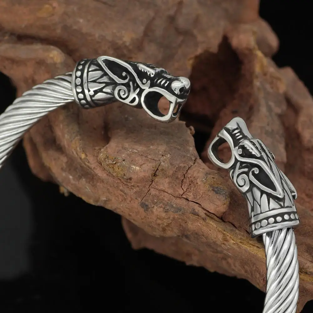 

Viking Bracelet stainless steel Dragon Bracelet Jewelry Fashion Accessories Men Wristband Cuff Bracelets For Women Bangles