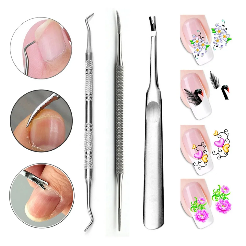

Bittb 3Pc Ingrown Toenail Correction Tool Toe Nail Lifter Foot Care Manicure Set Pedicure Toenail File Cuticle Remover Pusher