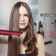 Выпрямитель для волос ЖК-дисплей Дисплей 2-в-1 Керамика щипцы для завивки волос Профессиональный Выпрямитель для волос, утюжок для выпрямления волос утюжок для волос прическа