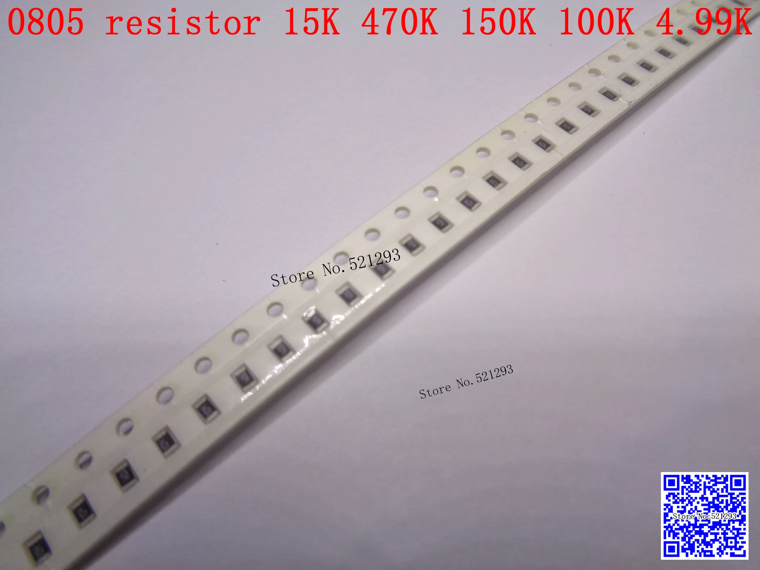 0805 F SMD резистора 1/8 Вт 15 К 470 К 150 К 100 К 4,99 К Ом 1% 2012 чип резистор 500 шт./лот