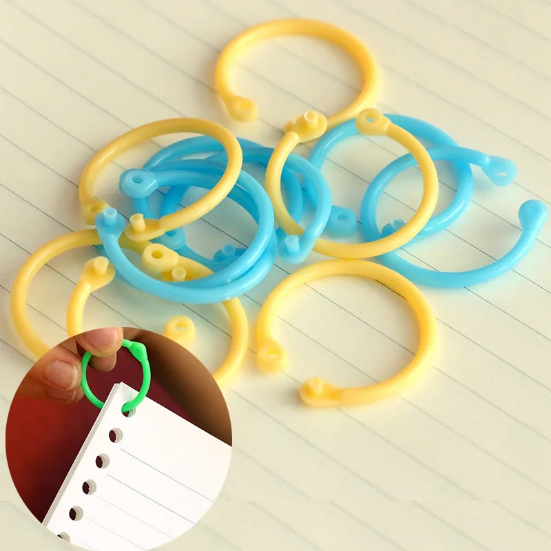 DIY Ring Binder for Notebook Loose Leaf Spiral Album Diary Book Binding Rings Material Plastic for Office Supplies