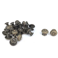 20Pcs18*17MM Antique Brass Furniture Handle Cabinet Knob Jewelry Box Tiny Drawer Pull