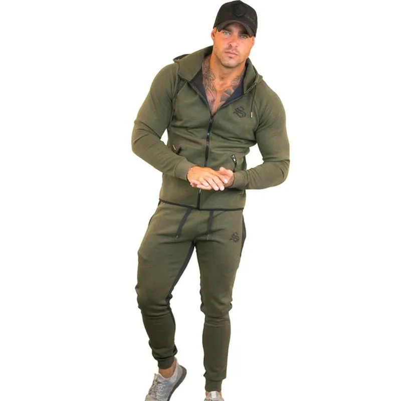 

M-2XL Large Size Men Hoodies Suits Baseball Style Sweater Set Thermal Man Sport Suit Jogger Gym Sets
