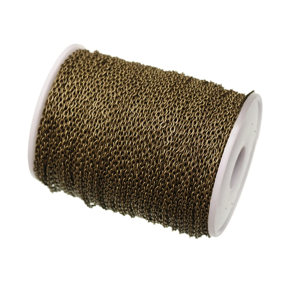 5m Golden/Silver/Copper/Bronze Plated Necklace Cable Link Iron Metal Chain Findings Brass Bulk for DIY Jewelry Making Materials