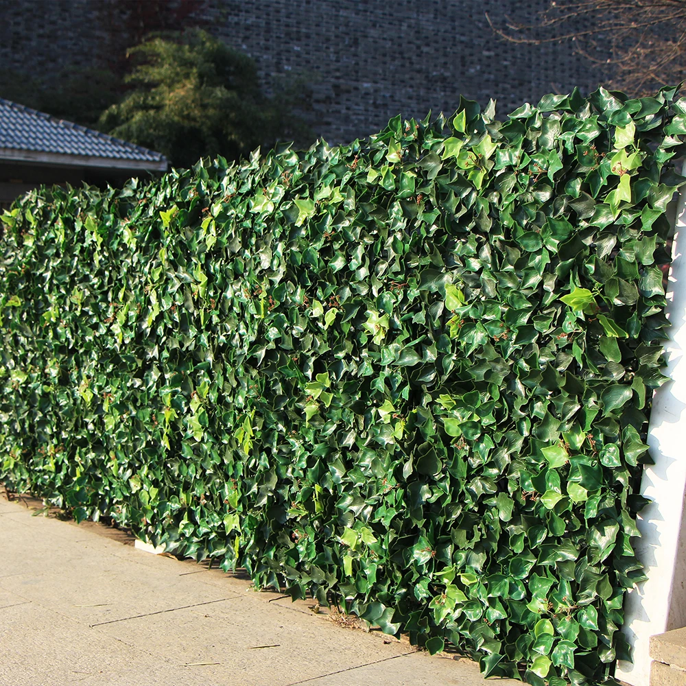 Искусственные листья живой изгороди растения поддельные стены плюща 1" X 10" пластиковые вертикальные сад УФ доказательство конфиденциальности задники Свадебные украшения