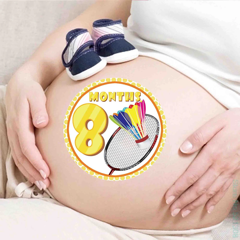 

12 Sheets/set Newborn Baby Monthly Sticker Infant Month Milestone Sticker Photo Prop 0-12M Waterproof