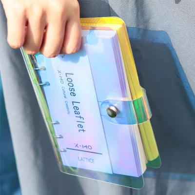 Bling ПВХ лазерная оболочка сетка ноутбук лист спираль A5/A6 Note Book с пустыми