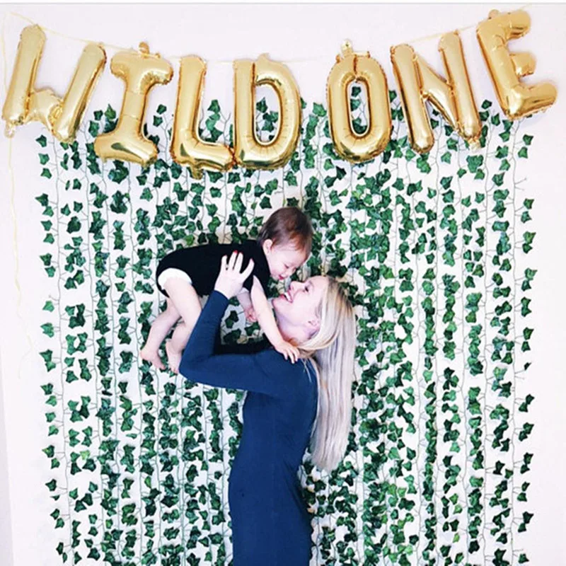 

Baby 1st Birthday balloons16 inch Letter Foil Balloon WILD ONE Balloons birthday decorations kids balloons party supplies