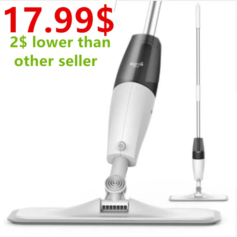  (Best Price) Xiaomi Ecological Chain Brand-Deerma Water Spraying Swiper Mop Carbon Fiber Cloth 360  - 32962441903