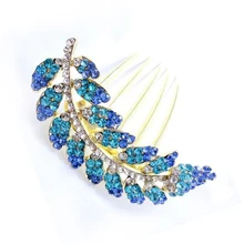 NEW Leaves style hair jewelry elegant handmade diamond comb/ hair disk