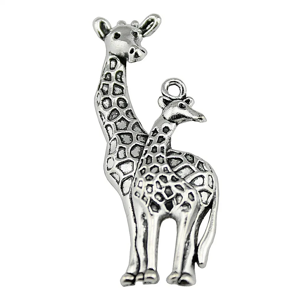 

WYSIWYG 4pcs 54x22mm Pendant Giraffe Giraffe Mom And Kid Charm Pendants For Jewelry Making Giraffe And Kid Pendants