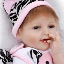 55 см силикона Reborn Baby Doll Игрушечные лошадки реалистичные моделирование жив кукла подарок на день рождения подарок Девочка Brinquedos