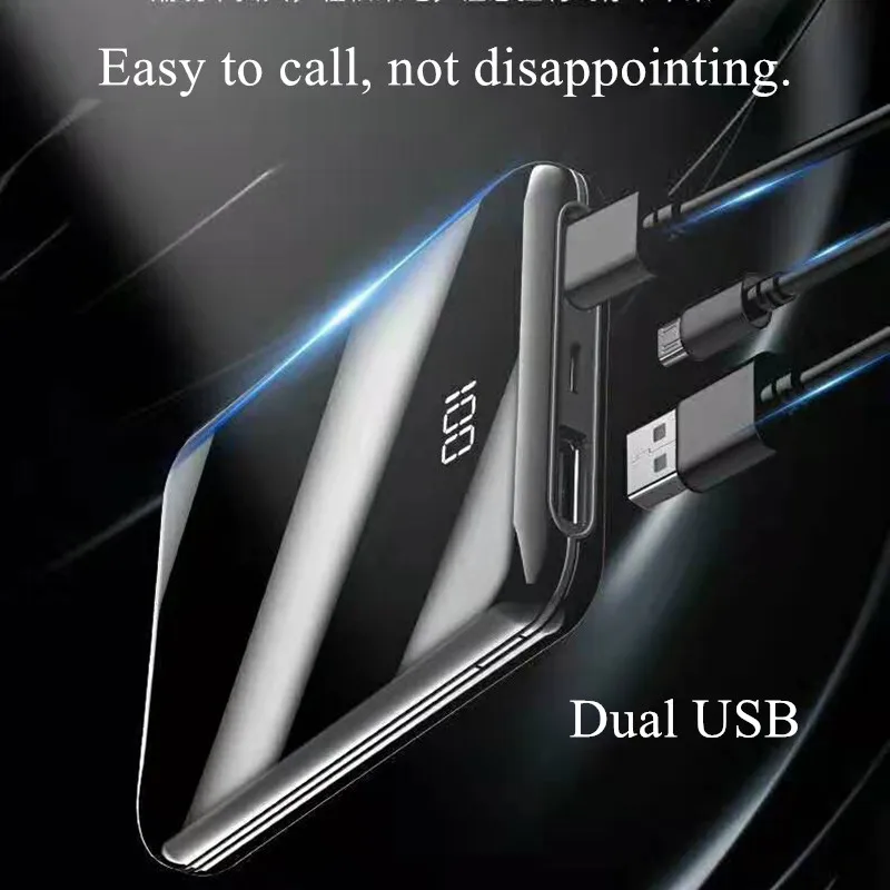 Xiaomi Mi ni power Bank 30000 мАч светодиодный внешний аккумулятор 2 USB портативное зарядное устройство для Xiaomi Mi Iphone huawei Прямая поставка