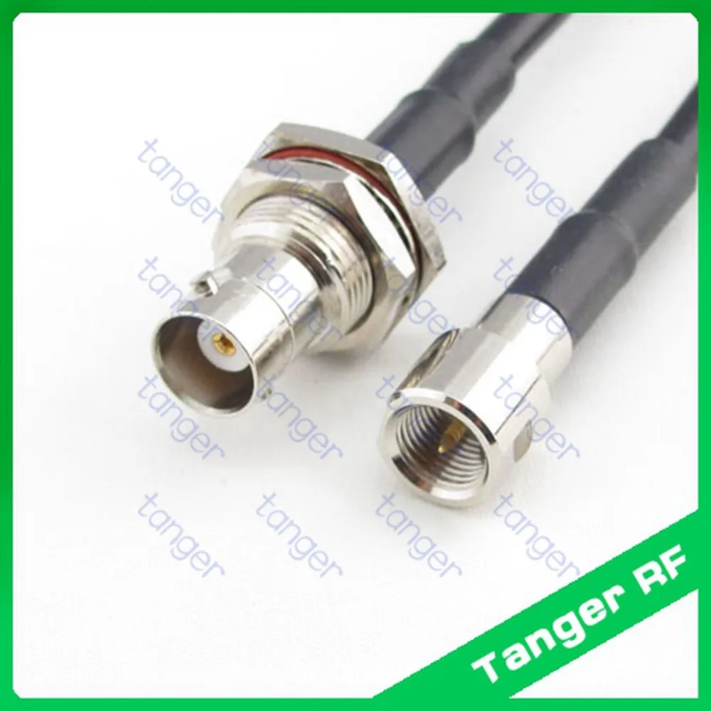 

Hot selling Tanger FME male plug to BNC female jack front with nut straight RF RG58 Pigtail Jumper Coaxial Cable 40inch 100cm