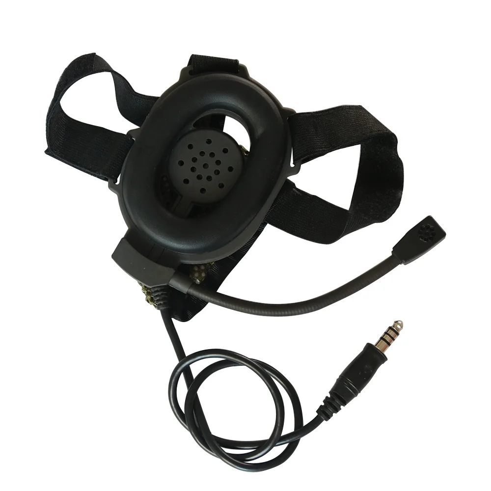 Tactical Airsoft Bowman Elite II Headset Unilateral Headphone Adjustable Harness Military Earnuffs Fit All PTT Plug
