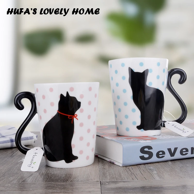 280ML Creative Cute Cat Style Ceramic Mug Water Container Cups