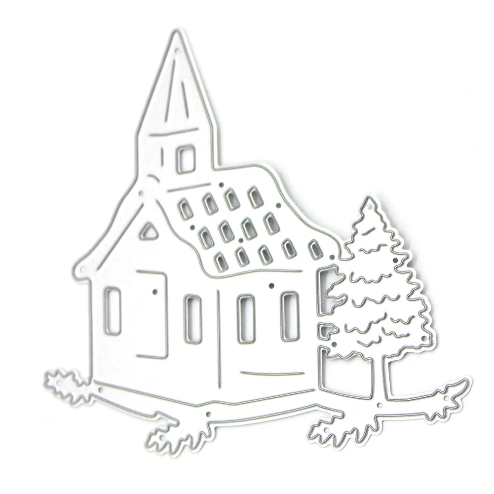 

Christmas Tree House Metal Cutting Die Stencil for DIY Scrapbooking Album Paper Envelope Card DIY Craft Frame Template
