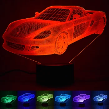 

Super Car Ferrari Desk Lamp Cool 3D Visual LED Night Lamp 7 Colors Changing LED Night light Novelty Table Lamp Home Lamp