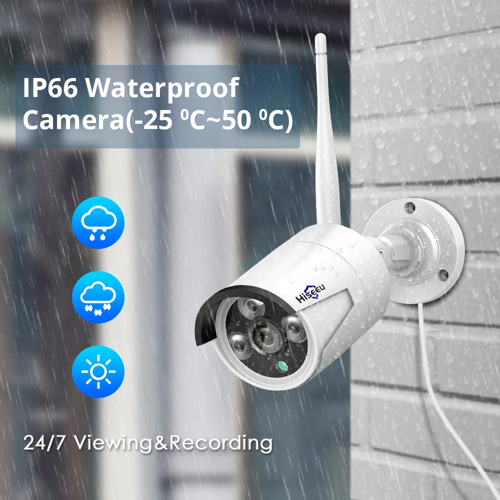 1080P 8CH беспроводная камера видеонаблюдения системы безопасности H.265 12 дюймов ЖК-экран NVR wifi уличная IP камера 2MP 1T HDD
