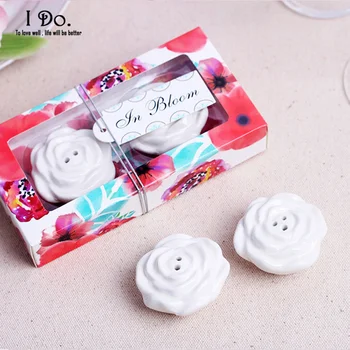 

Free Shipping Flower Design Salt & Pepper Shaker Wedding Favors And Gifts For Guests Souvenirs Decoration Event & Party Supplies