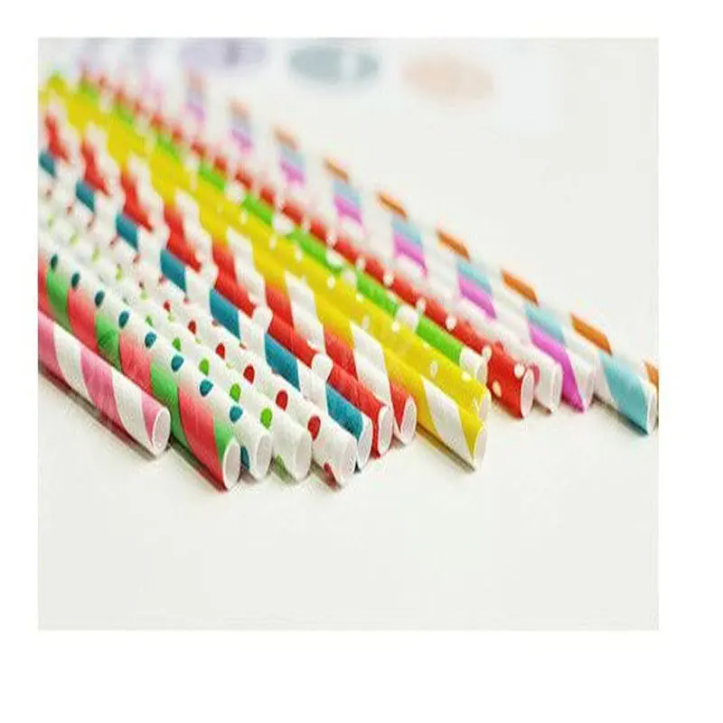 100pcs Color Paper Straws For Kids Birthday Party Wedding Decorations Paper Drinking Straws Colors Birthday Party Decorative