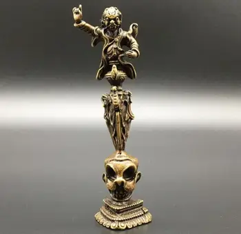 

Chinese pure brass Angry buddha ward off bad luck small statue