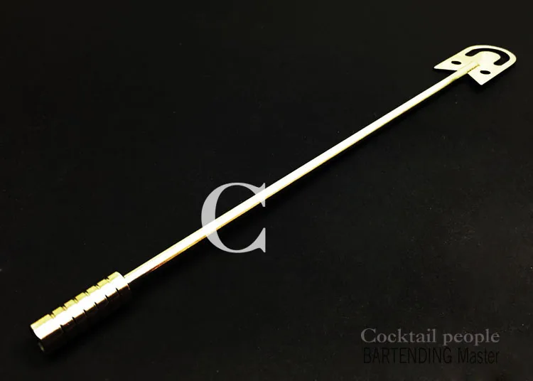 stainless steel stirring rod swizzle stick bar spoon fruit juice