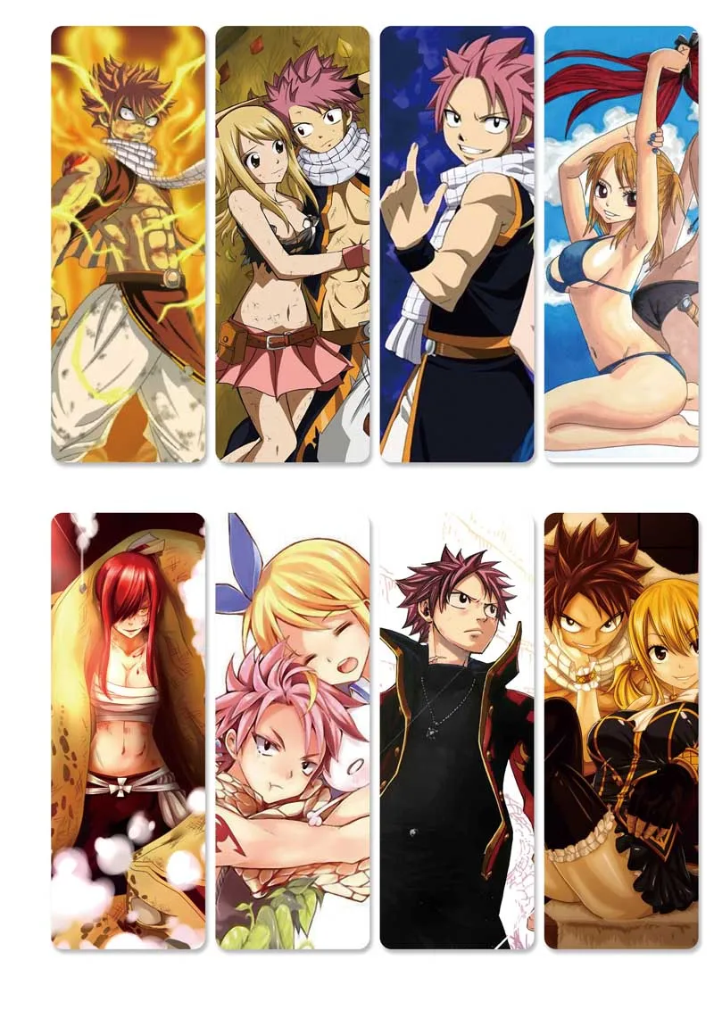 8 шт./компл. аниме ПВХ открытки с хвостом феи Natsu/Lucy аксессуары для косплея