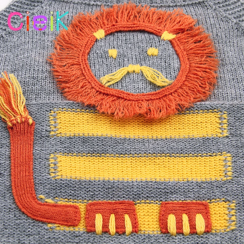 CieiK 2018 New Children Knitting Pattern Vest Lion Baby Rompers Boys Girls Toddler Costume Coveralls Newborn Jumpsuit Clothing   (21)