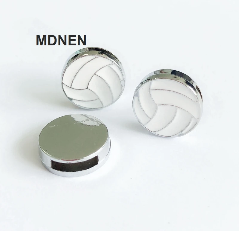 

50PCS 8MM Enamel Volleyball Slide Charms DIY Accessory