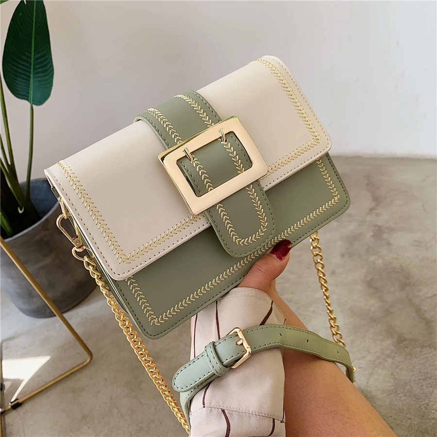 

Luxury Designer Women Pu Leather Chain Crossbody Bag High Quality Ladies Purse Shoulder Bag Fashion Female Small Messenger Bags