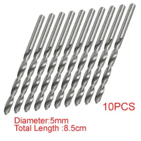 

Uxcell Hot Sale 10PCS 5mm Shank Dia. Metal Drill Bit Micro Straight Shank Wood Tools High Quality Electric Drill Tools