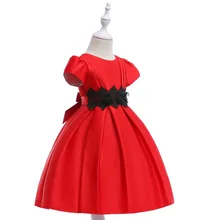 New Arrival Satin Knee Length Flower Girl Dresses 2018 Short Sleeves Ball Gown Pageant Dresses For Girls Communion Dresses Wedding Party Dress New Arrival Satin Knee Length Flower Girl Dresses 2018 Short Sleeves Ball Gown Pageant Dresses For Girls Communion Dresses Wedding Party Dress