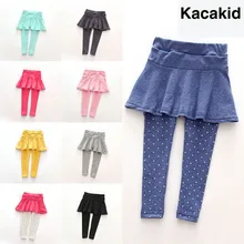 Модная юбка-брюки для маленьких девочек детские штаны брюки-кюлоты весенне-осенние детские леггинсы для девочек От 1 до 7 лет