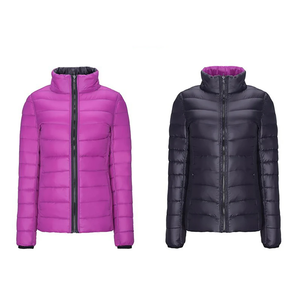 

5XL 6XL Winter Double Colors Down Jacket Women Windproof Warm Women's Lightweight Down Coat Plus Size Casual Slim Warm Parkas