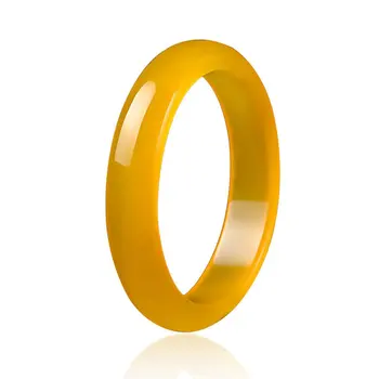 

Koraba Fine Jewelry Natural Elegant Yellow Agate Jade Queen Bangle Bracelet Free Shipping