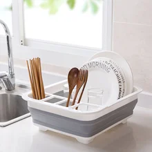 Складная кухонная посуда, дренажная стойка для столовых приборов, ящик для хранения, многофункциональная тарелка, миска, блюдо, стойка-сушилка, подстаканник, корзина для хранения