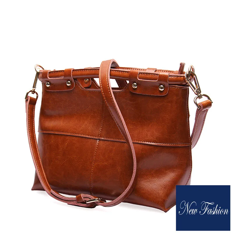 

Casual retro color designer women handbags high quality detachable handle zipper ladies Genuine Leather Shoulder & Crossbody Bag