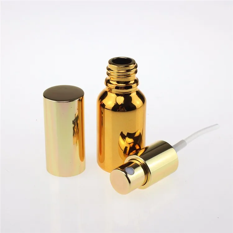 PGH21-15ml Gold essential oil bottle with mist pump (3)