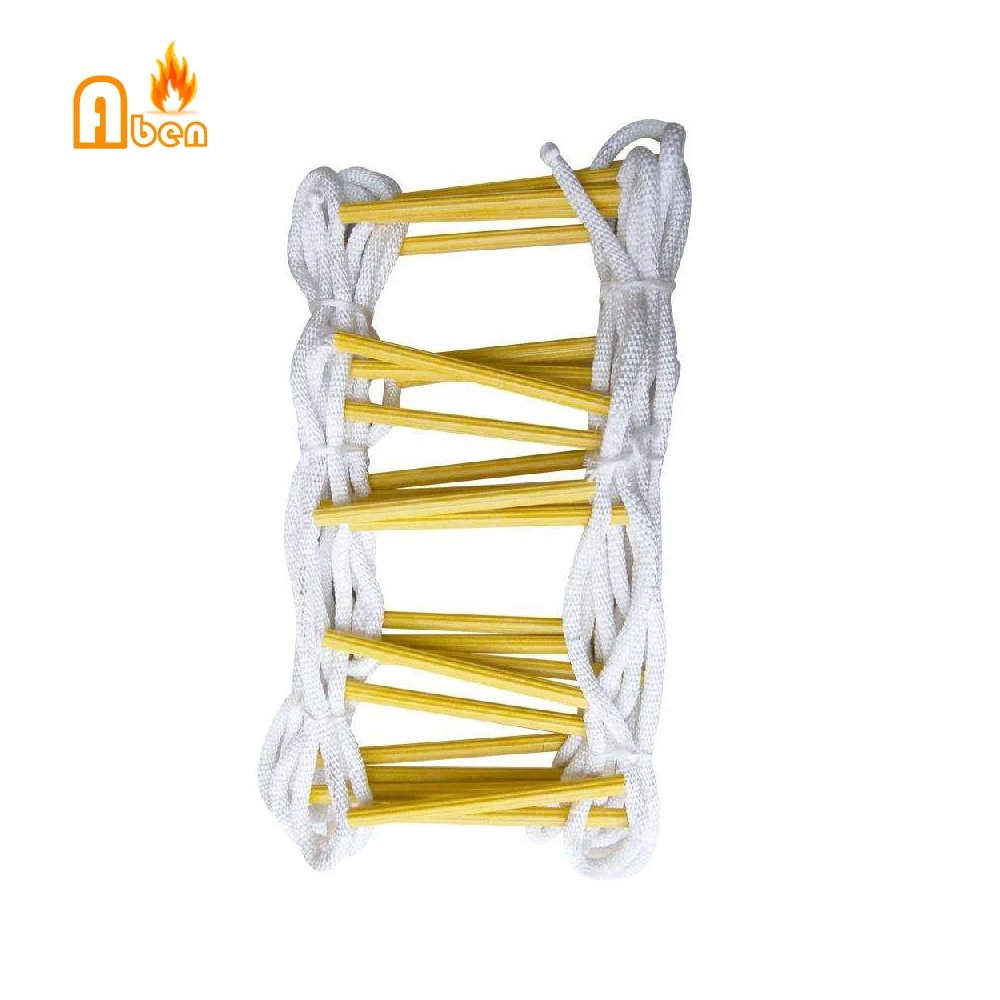 Free shipping high strength material 5meter 17FT Fire Fighting Rope Climbing rope ladders
