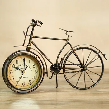 

Retro Vintage Metal Bicycle Bike Clock Home Decoration Table Clock Ornament