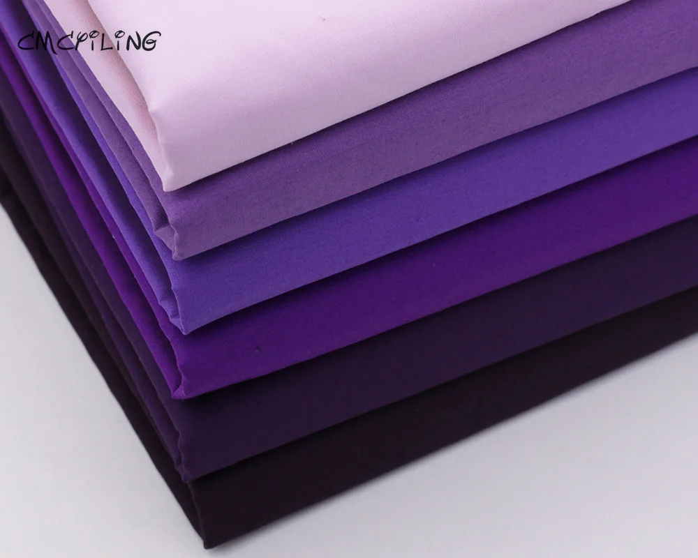 Luxurious Pure Purple Cotton Fabric for DIY Sewing and Home Textile Projects