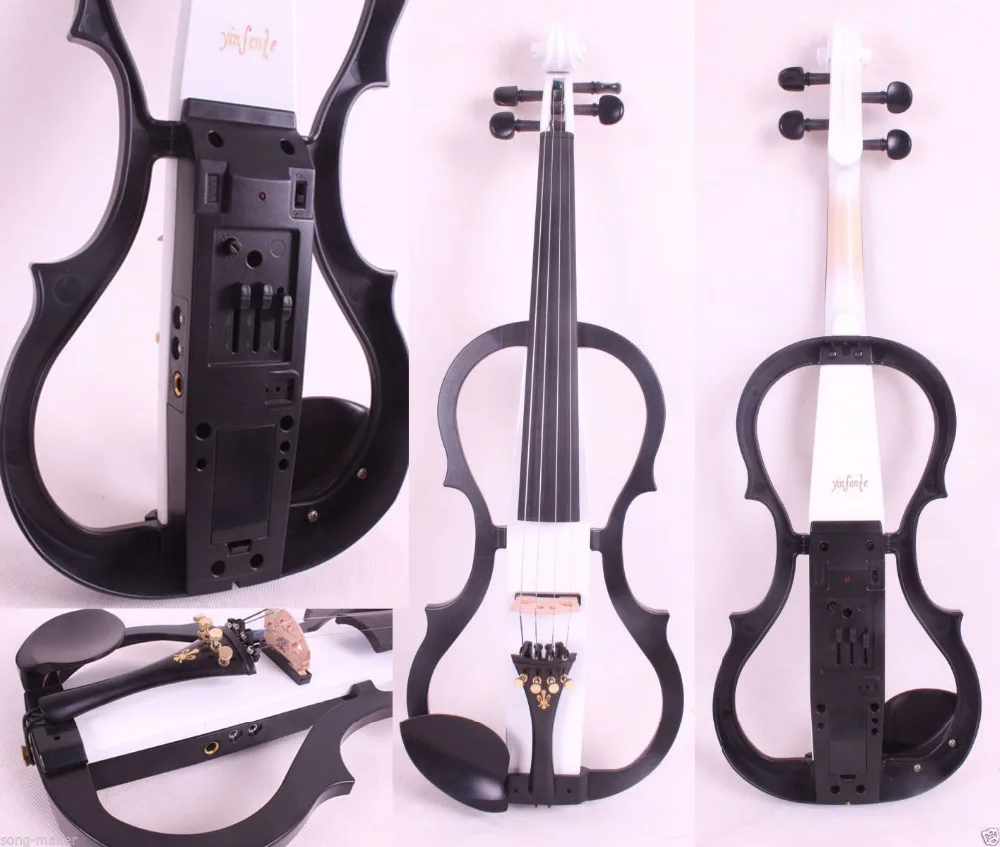 

New 4/4 Electric Violin Solidwood Powerful Sound Big jack Small jack Master 303#