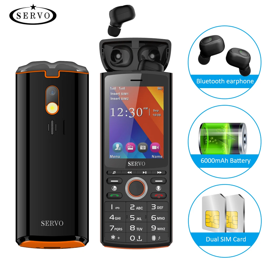 SERVO R25 Bluetooth Music 6000mAh Power Bank Mobile Phone 2.8 inch 64M+64M SC6531CA Phone Music Speaker Multifunction Cellphone SERVO R25 Bluetooth Music 6000mAh Power Bank Mobile Phone 2.8 inch 64M+64M SC6531CA Phone Music Speaker Multifunction Cellphone