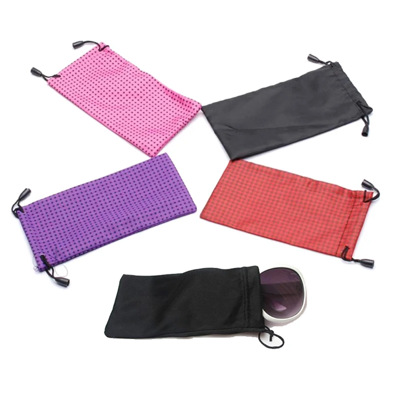 

1Pc Design Random Sunglasses Bag Pouch Cloth Cleaning Optical Glasses Case