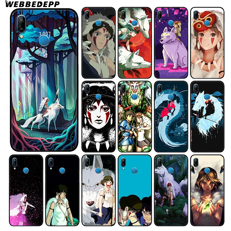 Мягкий чехол WEBBEDEPP Princess Mononoke для Huawei P30 P20 Pro P10 P9 Lite 2017 P Smart 2019 &amp Nova 3 3i Y9 |