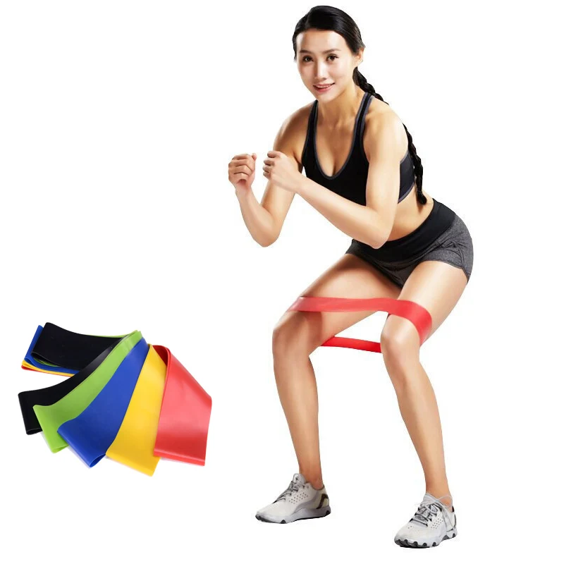 

50cm Pilates Resistance Band Home Fitness Rubber Loop Tension Crossfit Gym Strength Loops Sports Workout Pull Up Latex Exercise