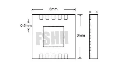 QFN8 Тесты разъем wson8 mlf8 dfn8 IC Тесты разъем шаг = 0.5 мм Размер = 3 мм x 3 мм